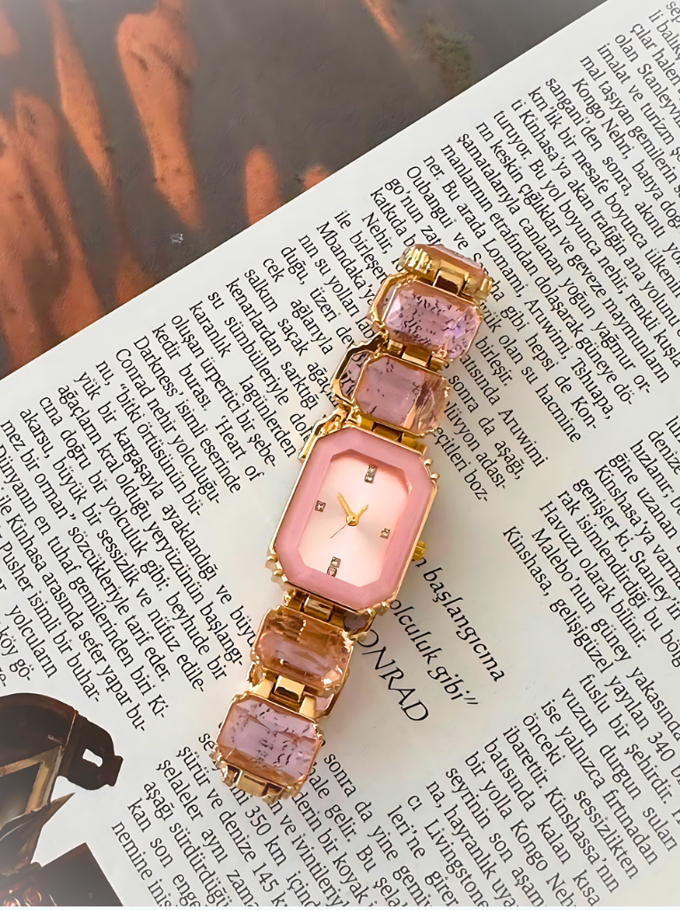 Luvia Sekizgen Taşlı Kol Saati